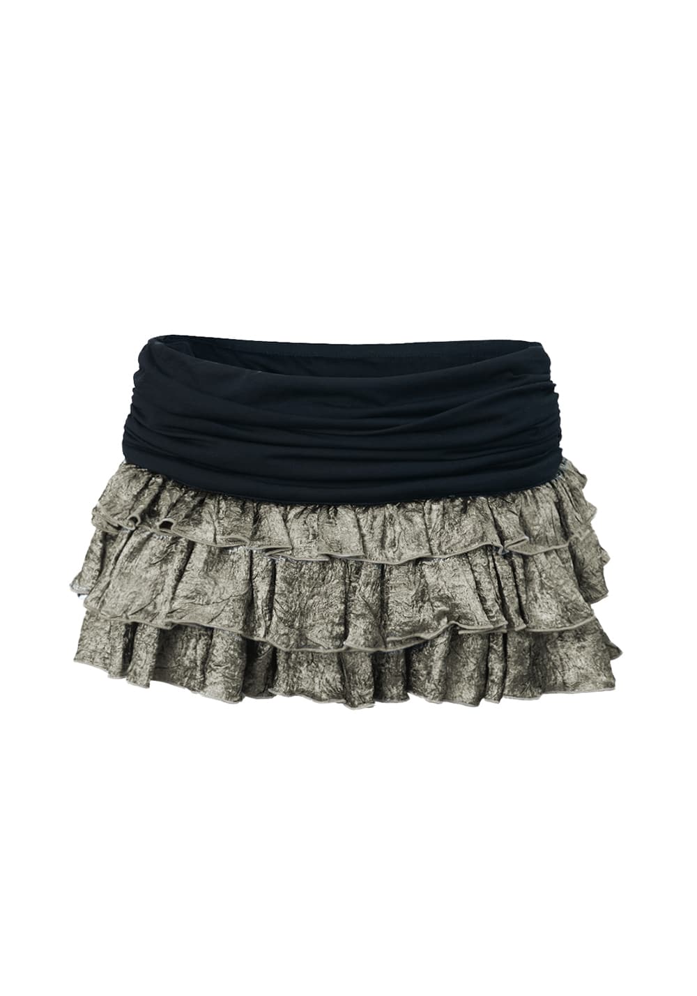 DOUBLEPUNCH丨Vintage Satin Layered Pleated Mini Skirt - PSYLOS 1, DOUBLEPUNCH丨Vintage Satin Layered Pleated Mini Skirt, Skirts, DOUBLEPUNCH, PSYLOS 1